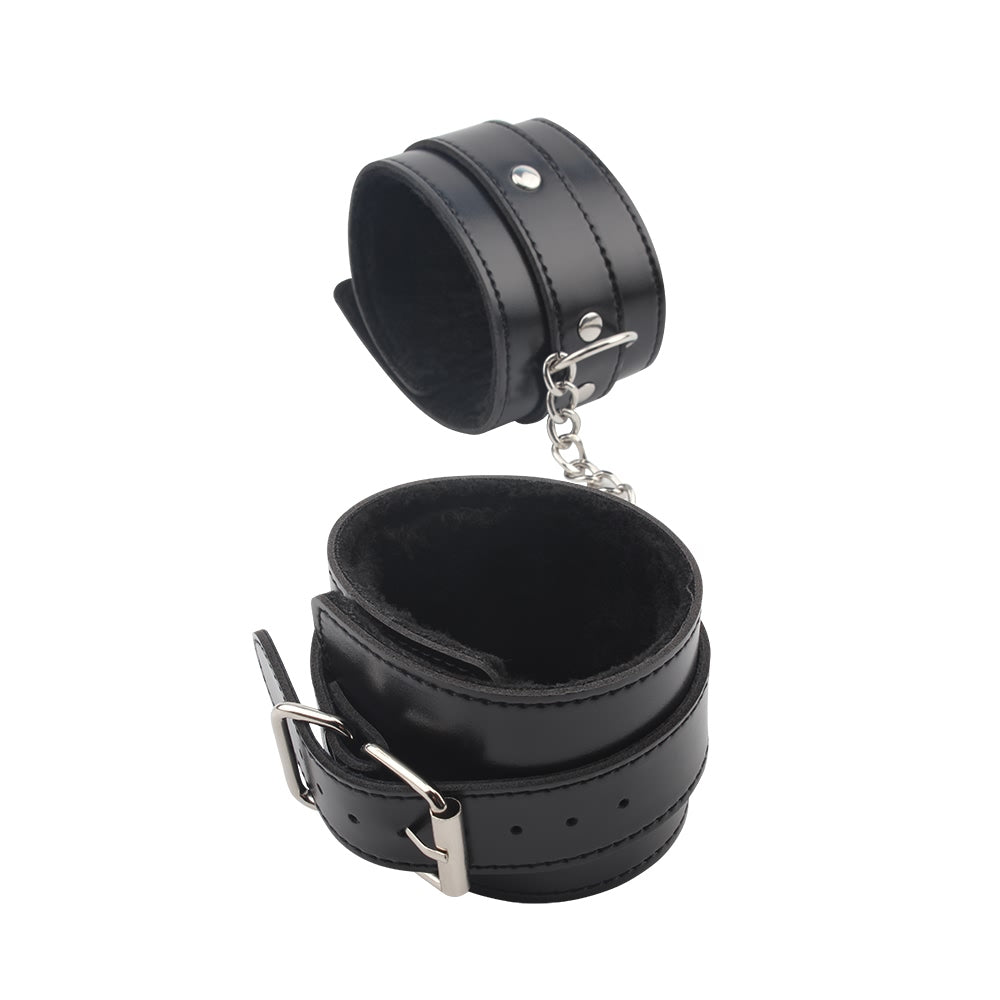 Behave Obey Me Leather Fetish Ankle Cuffs Black Cuffs And Restraints