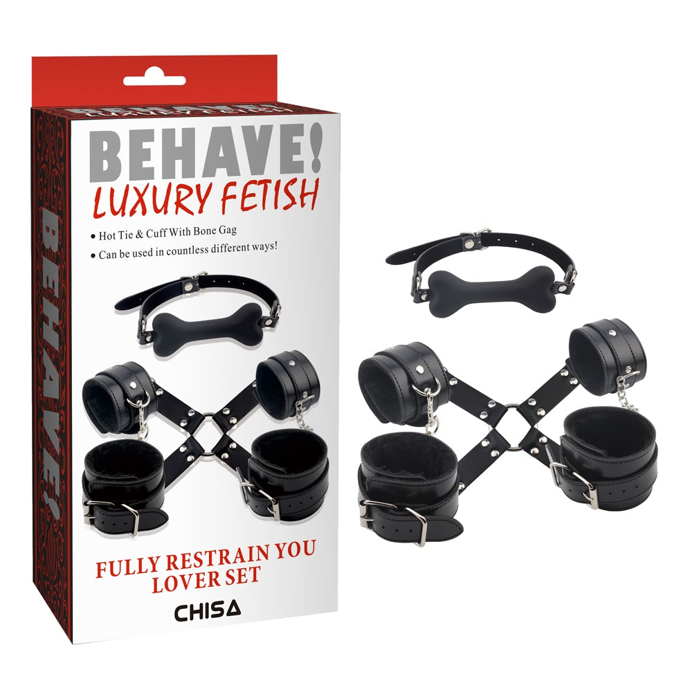 Behave Fully Restrain You Lover Bondage Set Black Bondage Kits