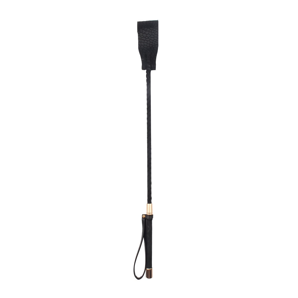 Behave Mischief Crop Super Soft Leather Tip Black Whips And Crops