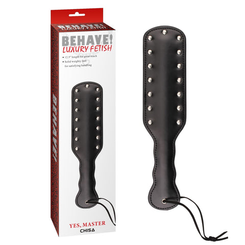 Behave Yes, Master BDSM Play Paddle Black - Paddles And Slappers