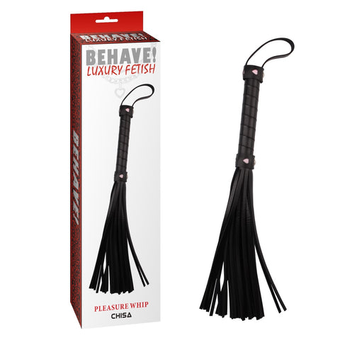 Behave Flexible Pleasure Bondage Whip Black - Whips And Crops