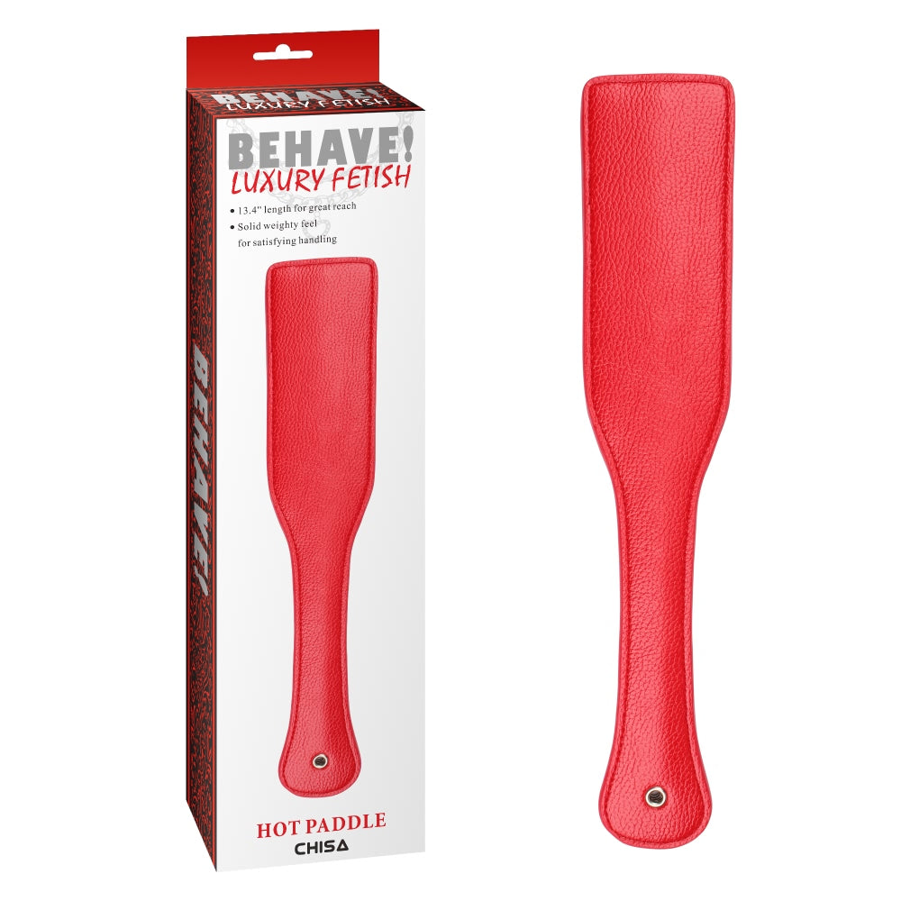 Behave Bondage Play Hot Paddle Red Paddles And Slappers