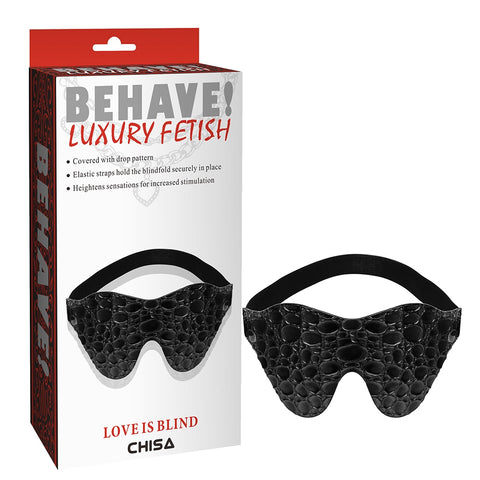 Behave LOVE IS BLIND Classics Bondage Mask Black - Masks And Blindfolds