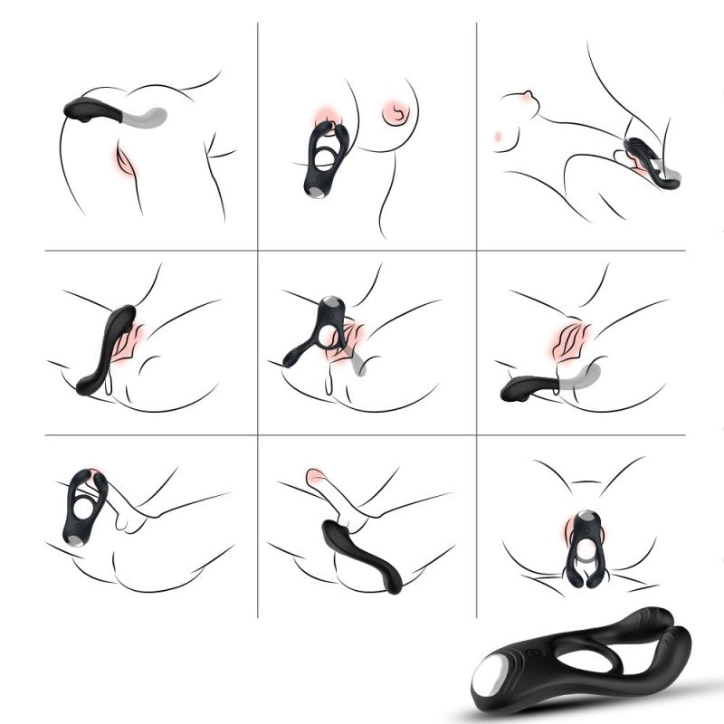 BDStyle Veyron 3 Motors 9 Functions Vibrating Cock Ring Vibrating Cock Rings