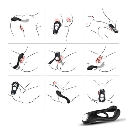 BDStyle Veyron 3 Motors 9 Functions Vibrating Cock Ring - Vibrating Cock Rings