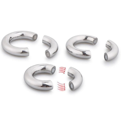 BDStyle Magnetize Stainless Steel Magnetic Mens Cock Ring - Steel Cock Rings