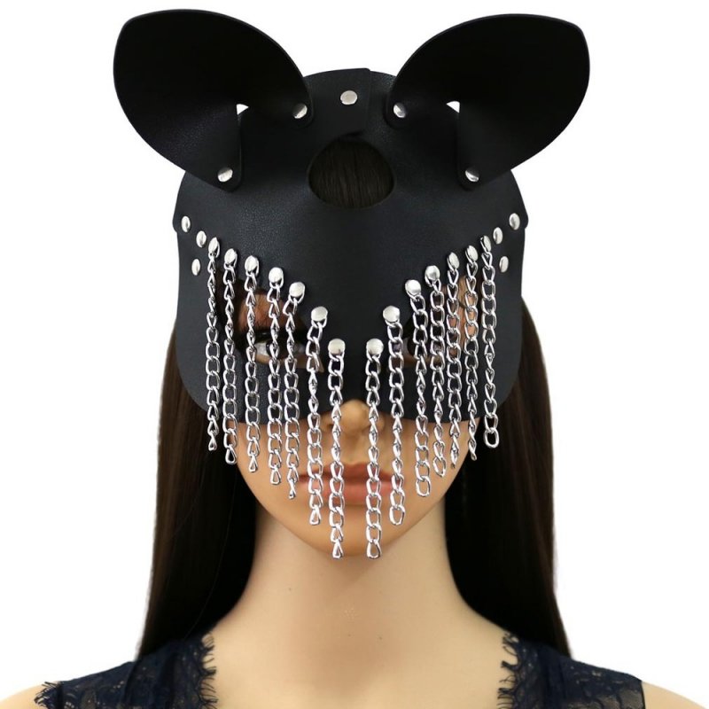 BDStyle Masquerade Fetish Play Chain Mask Blindfolds And Masks