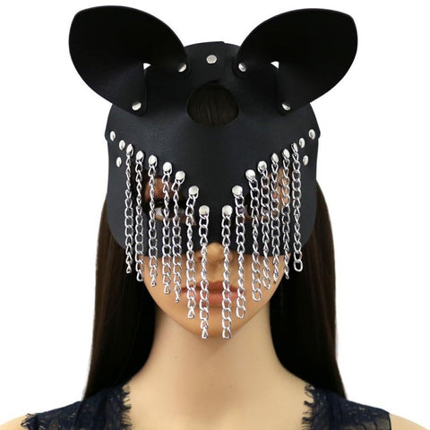 BDStyle Masquerade Fetish Play Chain Mask - Blindfolds And Masks