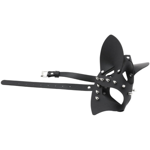 BDStyle Faux Leather Rivet Spike Mask - Blindfolds And Masks