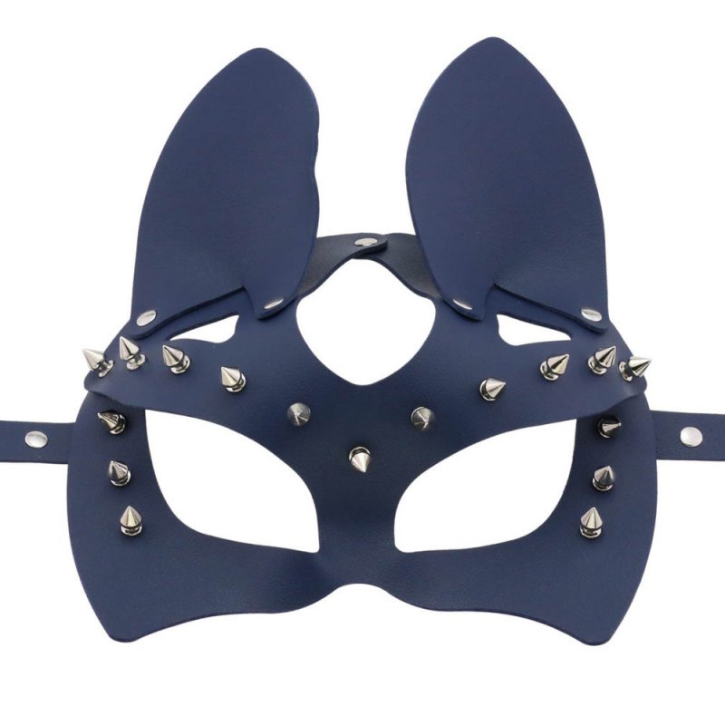 BDStyle Faux Leather Rivet Spike Mask Blindfolds And Masks