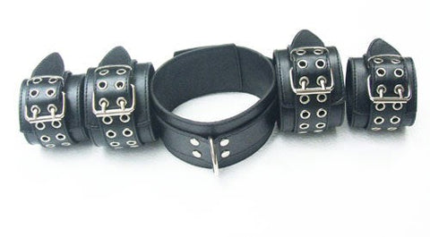 LiberatorBound Heavy Duty Collar with Ankle & Wrist Cuffs - Cuffs and Restraints