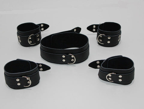 LiberatorBound Heavy Duty Collar with Ankle & Wrist Cuffs - Cuffs and Restraints