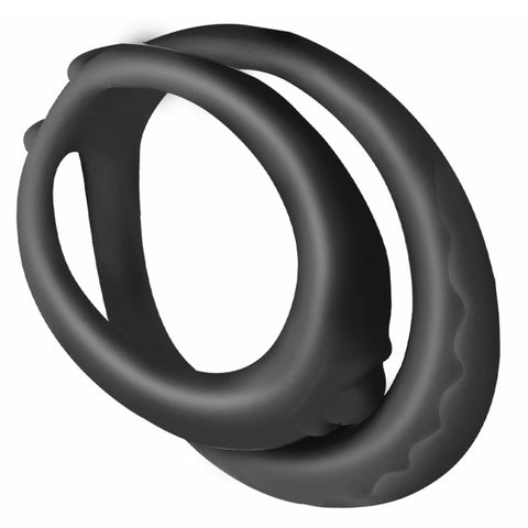 BDStyle Double Soft Ring Delay Silicone Cock Ring - Stretchy Cock Rings