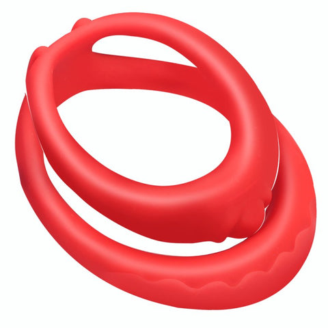 BDStyle Double Soft Ring Delay Silicone Cock Ring - Stretchy Cock Rings