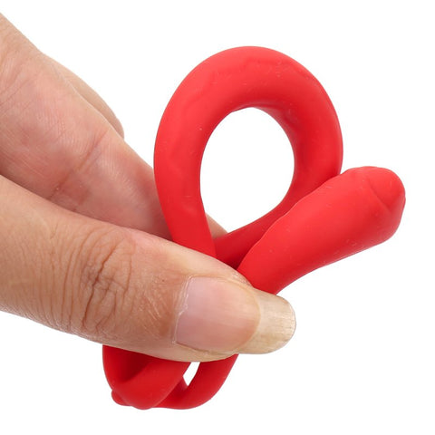 BDStyle Double Soft Ring Delay Silicone Cock Ring - Stretchy Cock Rings