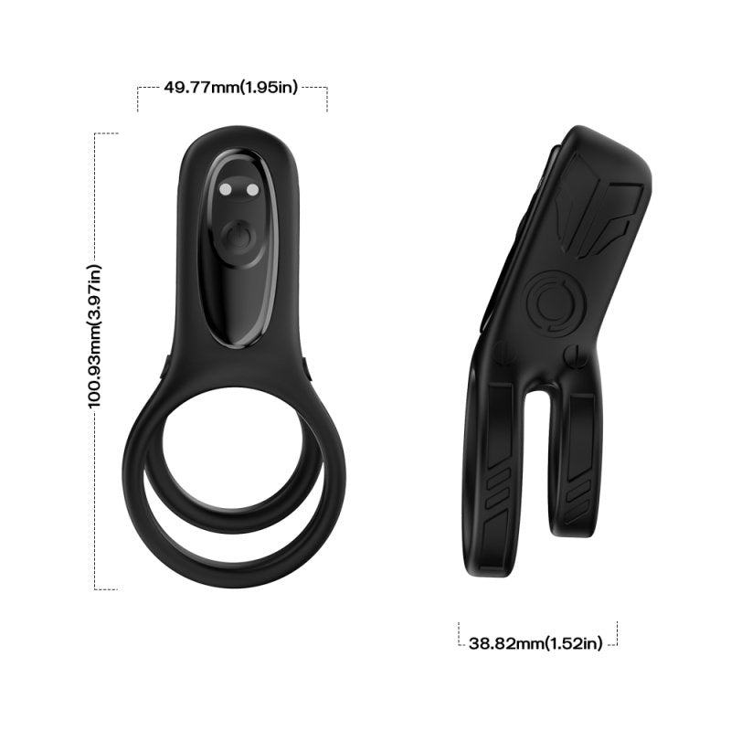 BDStyle Twisted Angel 9 Functions Royale Mens Cock Ring Vibrating Cock Rings
