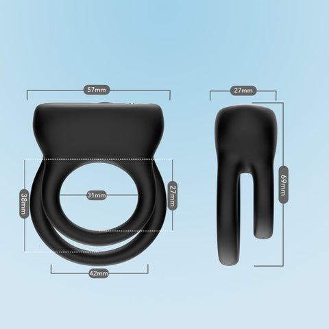 BDStyle Wireless Double Vibrating Mens Love Ring - Vibrating Cock Rings