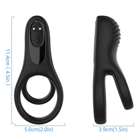 BDStyle 9 Functions Flexible Rooster Ring For Men - Vibrating Cock Rings