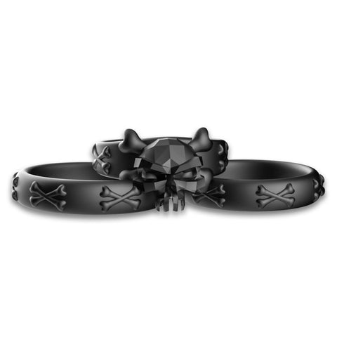 BDStyle Gothic Style Skeleton 3 Piece Cock Ring Set - Cock Ring Sets