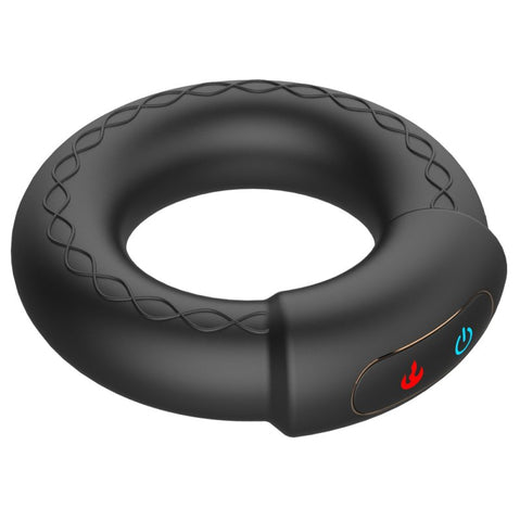 BDStyle Warm Rechargeable 10 Functions Silicone Cock Ring - Vibrating Cock Rings