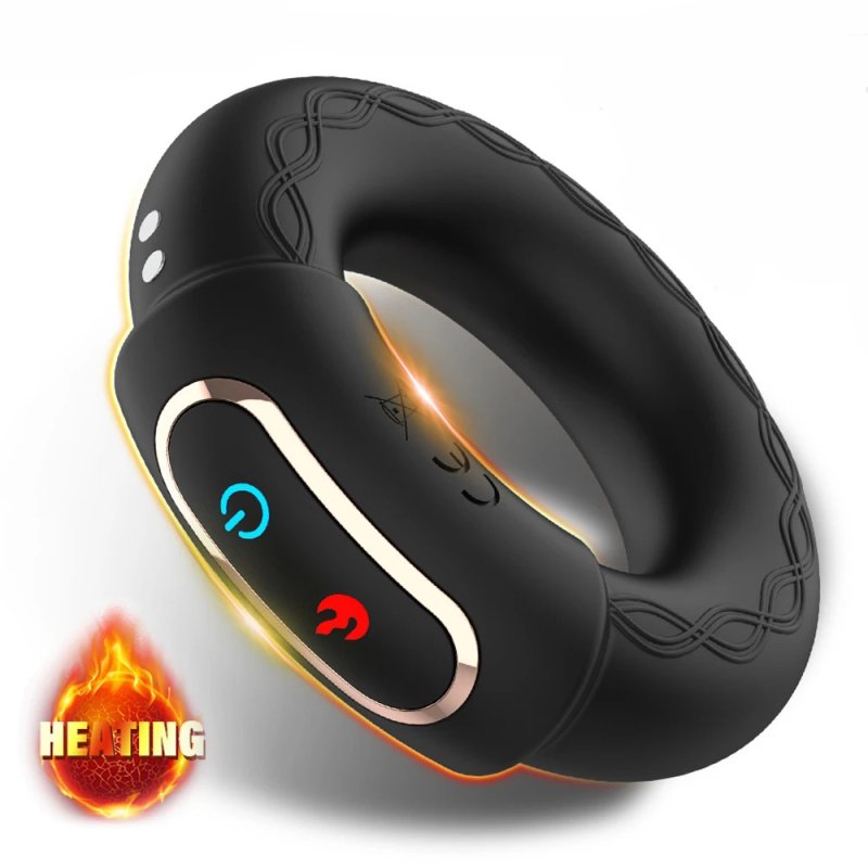 BDStyle Warm Rechargeable 10 Functions Silicone Cock Ring Vibrating Cock Rings