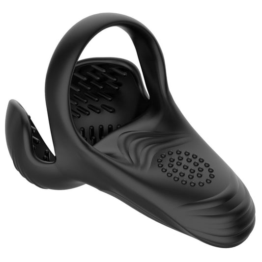 BDStyle Hoden Trinity Silicone Cock Ring with Taint Stimulator - Vibrating Cock Rings