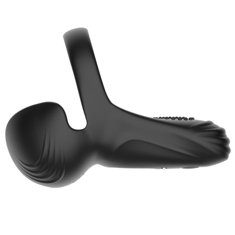 BDStyle Hoden Trinity Silicone Cock Ring with Taint Stimulator - Vibrating Cock Rings