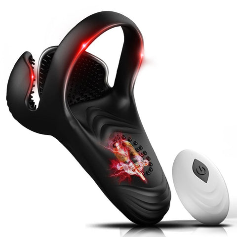 BDStyle Hoden Trinity Silicone Cock Ring with Taint Stimulator - Vibrating Cock Rings