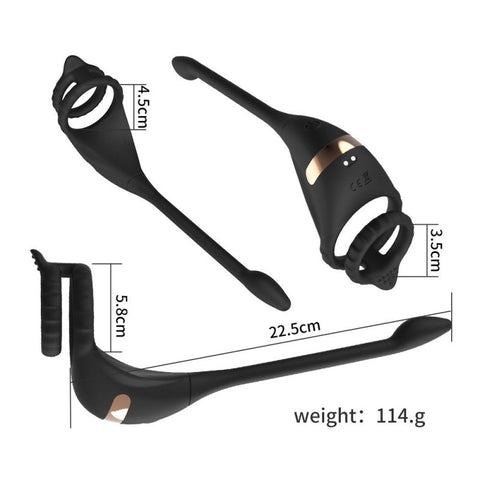 BDStyle App Smart Dragon Knight Mens Cock Ring With Tail - Vibrating Cock Rings