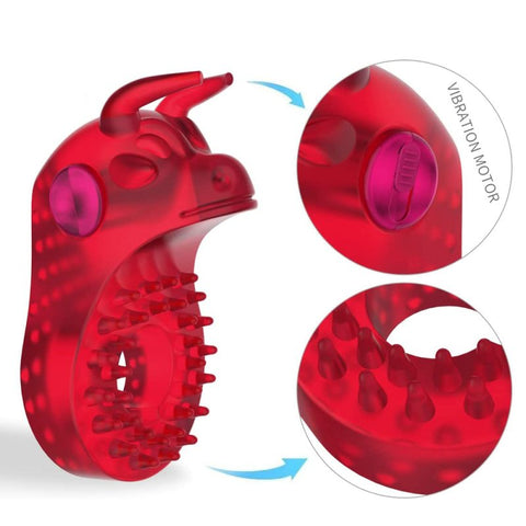 BDStyle Bull Head Shaped Vibrating Cock Ring - Vibrating Cock Rings