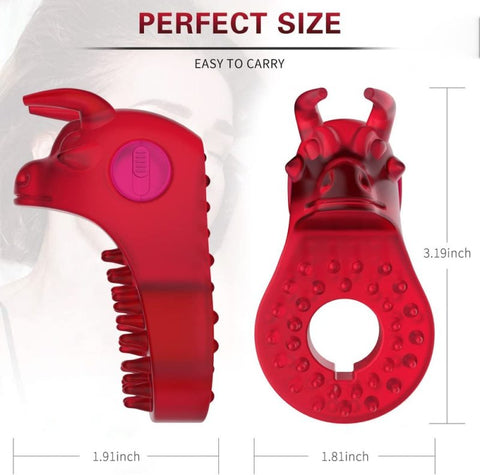 BDStyle Bull Head Shaped Vibrating Cock Ring - Vibrating Cock Rings