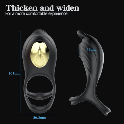 BDStyle 5 Functions Penis Ring Vibrator With Sucking Functions - Vibrating Cock Rings