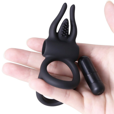 BDStyle Multi Functions Cock Ring With Vibrating Clit Stimulator - Vibrating Cock Rings
