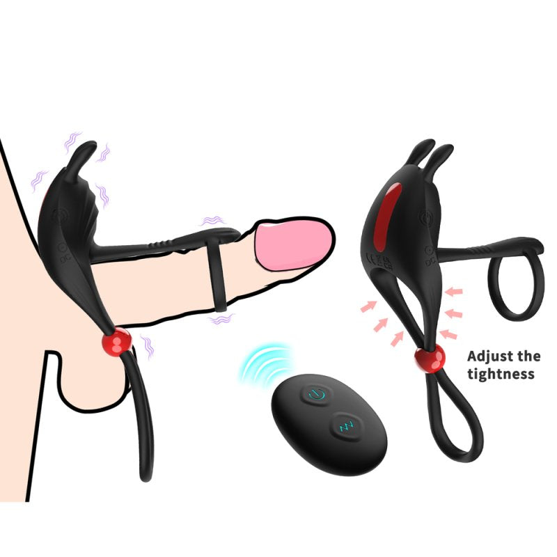 BDStyle Remote Control 7 Functions Adjustable Penis Ring Vibrating Cock Rings
