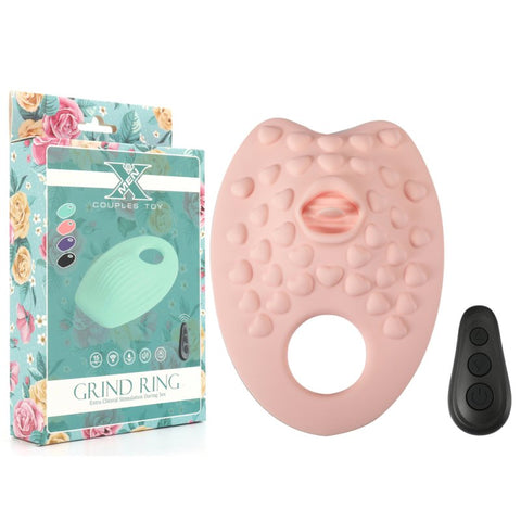 X-Men 10 Functions Grinding Cock Ring With Tongue - Vibrating Cock Rings