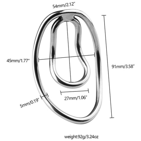 BDStyle Sexy Metal Camel Toe Clip Cock Ring - Steel Cock Rings
