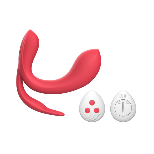 Kissen Acein 10 Function Remote Control Clitoral Vibrator Red - Clit Ticklers and Pulsators