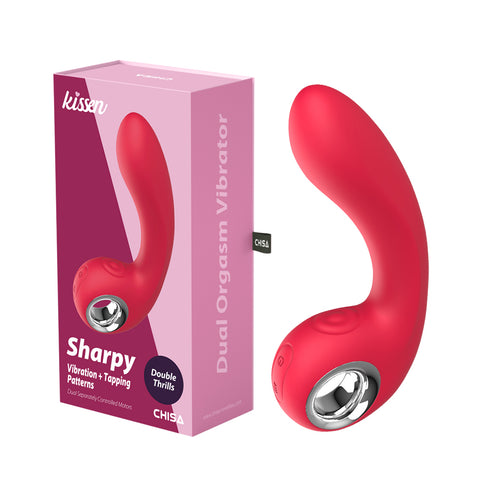 Kissen Sharpy Dual Orgasm Silicone G Spot Vibrator Pink - G-Spot Vibrators