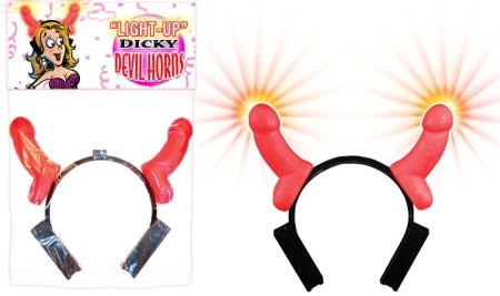 Light Up Dicky Devil Horns Fancy Dress Ups