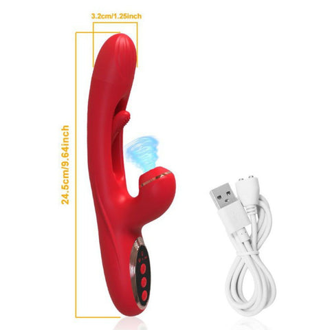 BDStyle Flapping Clit Sucking 10 Functions Rabbit Vibrator - Rabbit Vibrators