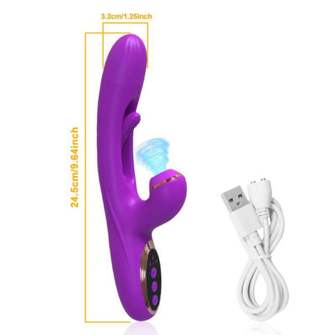 BDStyle Flapping Clit Sucking 10 Functions Rabbit Vibrator - Rabbit Vibrators