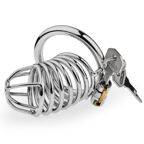 Hoop Cock Cage with Urethral Tube - Male Chastity
