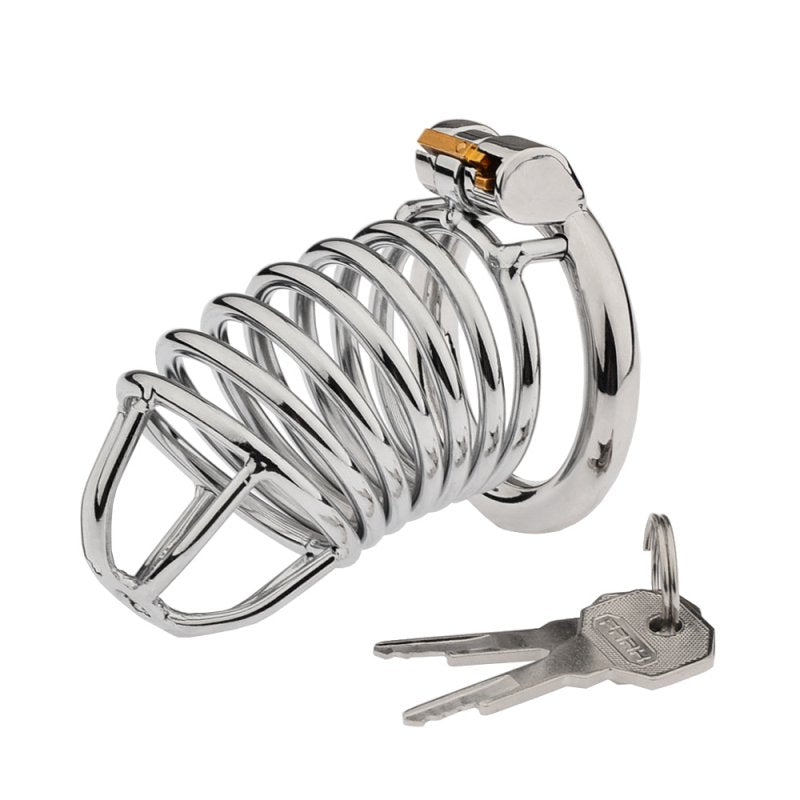 Hoop Cock Cage with Urethral Tube Male Chastity