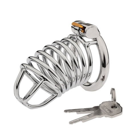 Hoop Cock Cage with Urethral Tube - Male Chastity