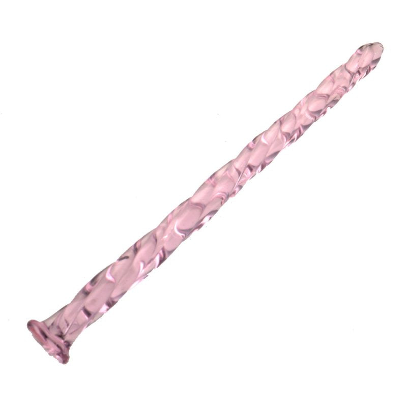 BDStyle Threaded Pink Glass Mens Urethral Plug Urethral Sounds