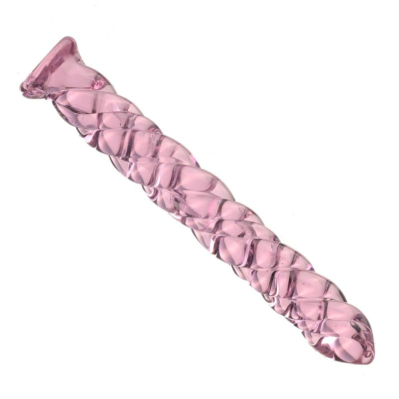 BDStyle Threaded Pink Glass Mens Urethral Plug Urethral Sounds