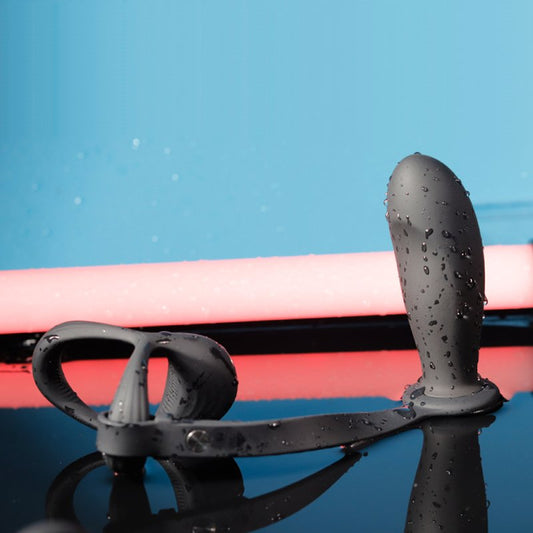 BDStyle Vibrating Cock and Ball Ring With Prostate Plug - Vibrating Cock Rings