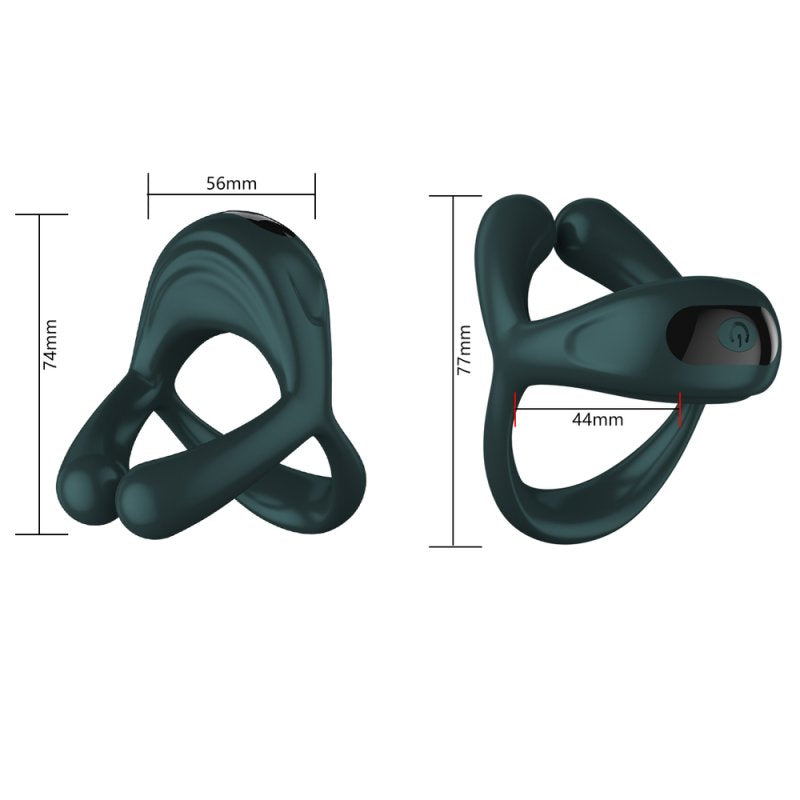 BDStyle Lust Vibration 10 Functions Tripe Cock Ring Vibrating Cock Rings