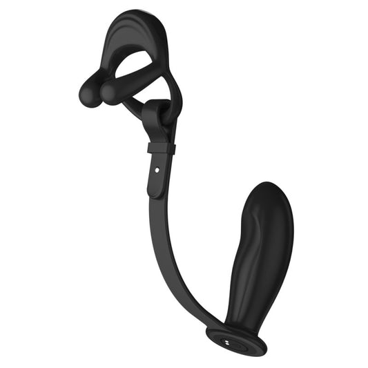 BDStyle Silicone Vibrating Cock Ring with Prostate Vibrator - Vibrating Cock Rings