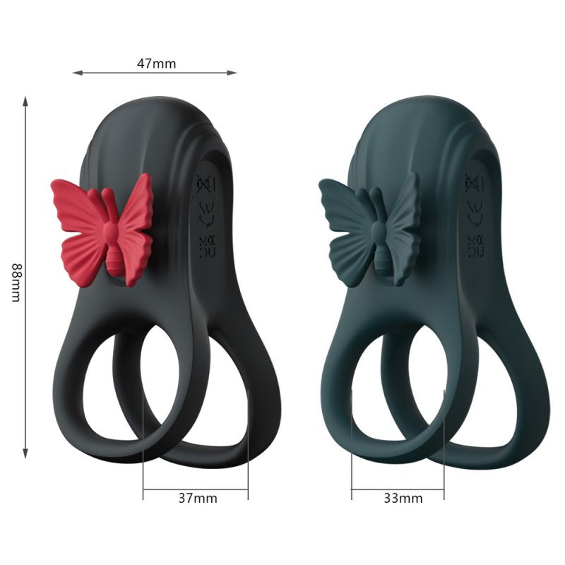 BDStyle Butterfly Vibration Lock Mens Cock Ring Vibrating Cock Rings